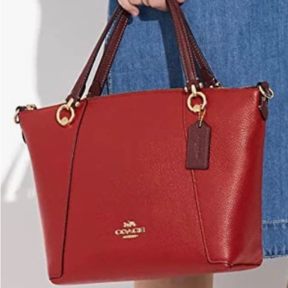 Coach Satchel. Red. Hardly used at all, like new condition! - Picture 3 of 4